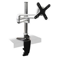 Picture of Custom TVB1 TV bracket with swivel arm, with spider adaptor for 24" to 32" screen, installed in Mobi Lodge