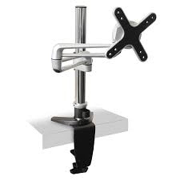 Picture of Custom TVB1 TV bracket with swivel arm, with spider adaptor for 24" to 32" screen, installed in Mobi Lodge